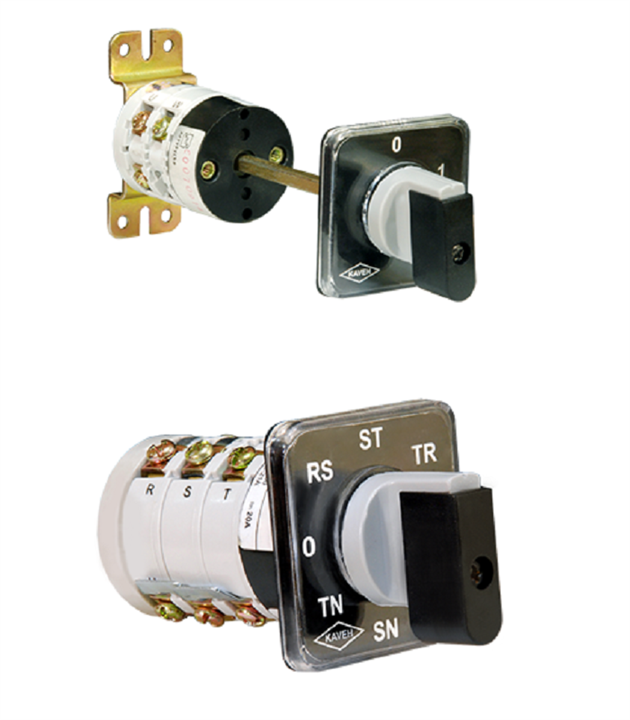 کلید گردان تکفاز یکطرفه 25 آمپر کاوه 2501